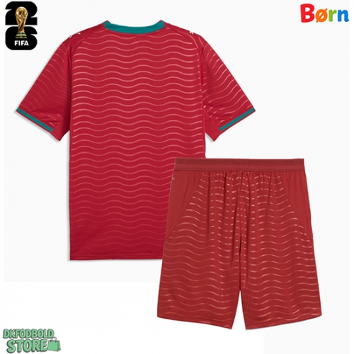 Portugal Replika Babytøj Hjemmebanesæt Børn VM 2026 Kortærmet (+ Korte bukser)